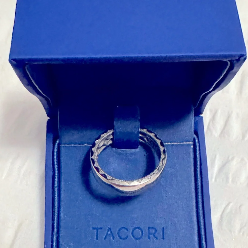 Tacori Sculpted Crescent S Steel Sport Wedding Band 6mm Size 10.5